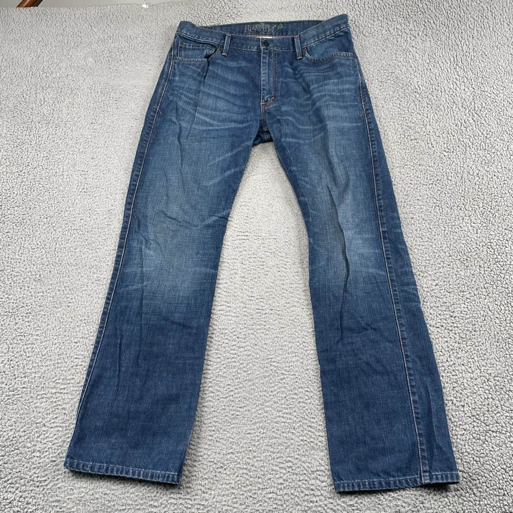 Y2K Levis 539 Jeans Mens 36x34 Green Tab Vintage Straight Organic Cotton Denim